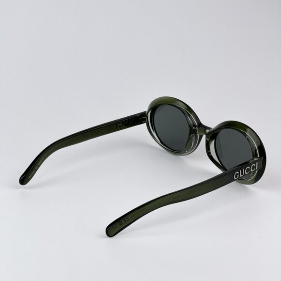 Gucci GG1722SA 005 BRAND NEW Sunglasses Transparent Dark Green Smoke Grey Unisex main image 5